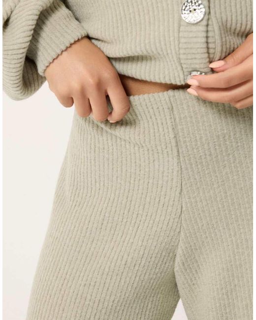 PixieGirl Natural Petite Textured Wide Leg Trousers