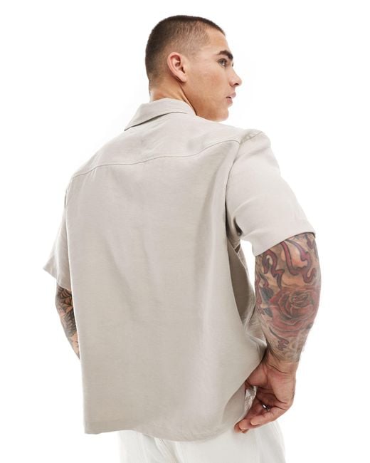 Bershka – hochwertiges hemd in White für Herren