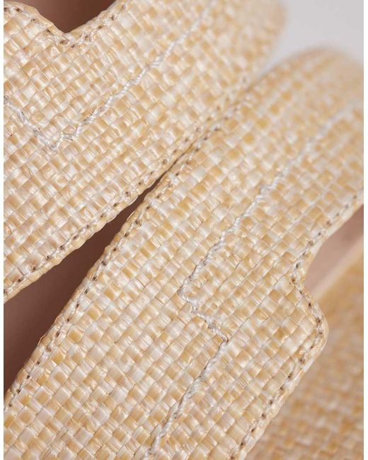 Raid Natural Clydie Kitten Heel Mule Sandals