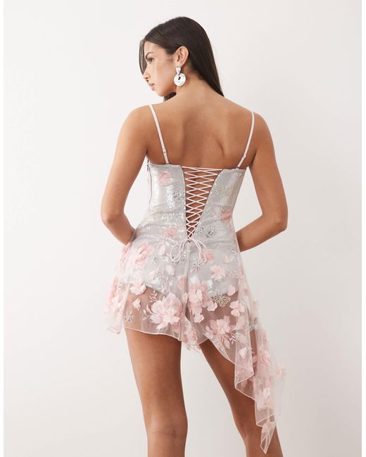 embellished asymmetric corset mini dress Oh Polly Premium Tulle Skirt in Pink Tassel dress Calf Width:13.8 in baby blue wedding dresses Acler Avonlea Corset Dress Sheer draped skirt overlay