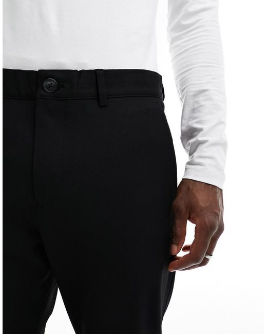 Pantalones De Traje Negros De Corte Slim De SELECTED de hombre de color Black