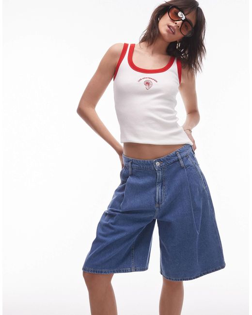 Bermuda en denim - clair Mango en coloris Blue
