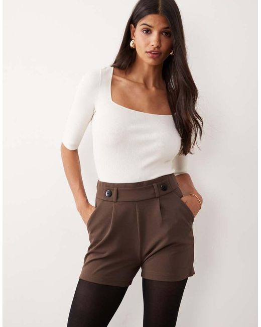 Jdy White Button Detail Shorts