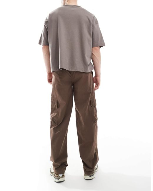 Cotton On – weit geschnittene cargohose in Brown für Herren