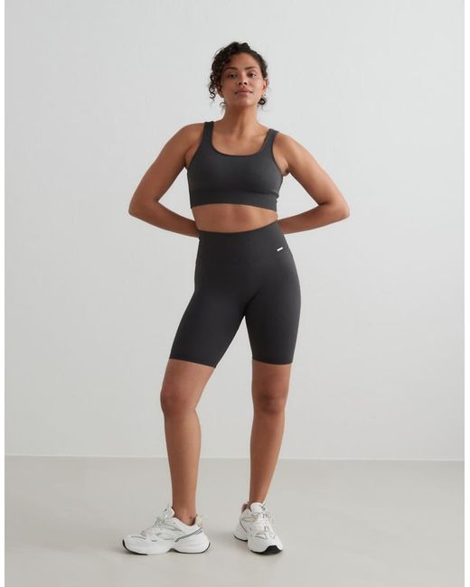 Aim'n Gray Shadow Ribbed Seamless Shorts