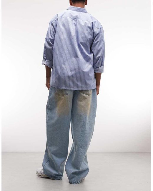 Liquor N Poker Blue Super baggy Jeans for men