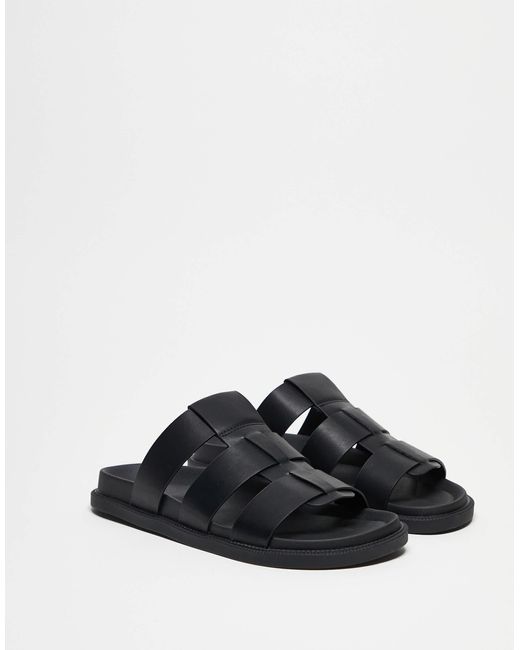 ASOS White Classic Strap Sandals for men