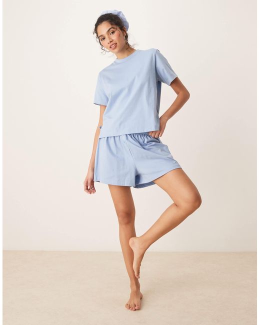 ASOS Blue Mix & Match Side Split Pyjama Tee