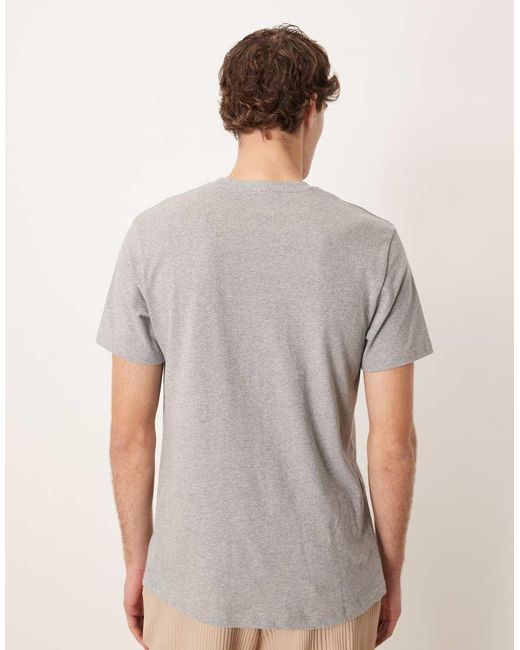 ASOS Gray Heavyweight T-Shirt With Crew Neck for men