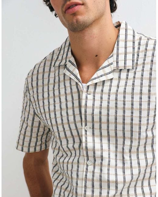 Levi's Blue Standard Pocket Sunset Camp Checked T-Shirt for men