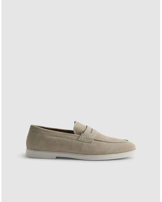 River Island Natural Suede Loafers for men