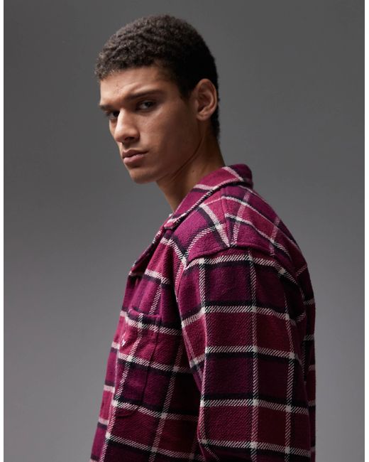 Obey – harold – langärmliges flanellhemd in Multicolor für Herren