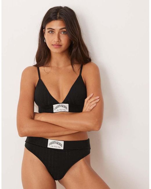 Calvin Klein Brown Heritage Athletic Lightly Lined Triangle Bra