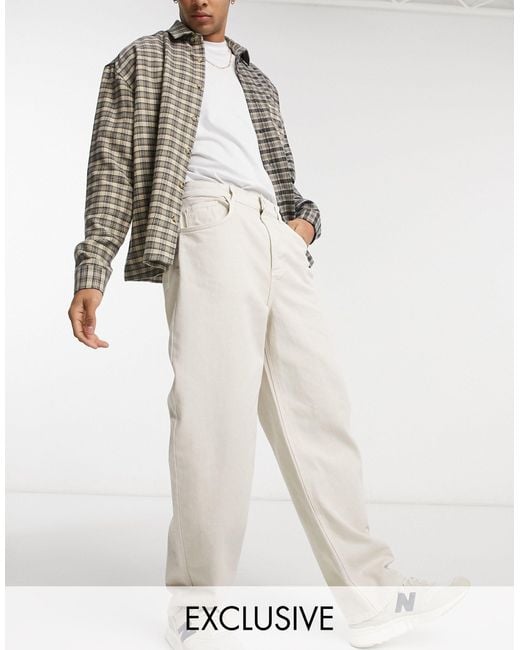 Reclaimed (vintage) White Inspired 90's baggy Jean for men