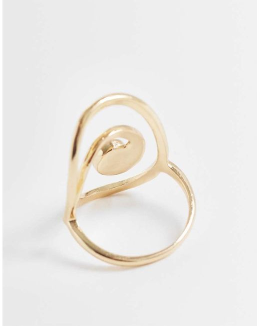 ASOS White Ring With Swirl Design