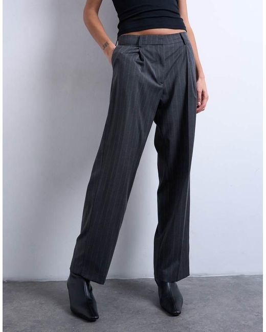 TOPSHOP Blue Co Ord Mensy Pinstripe Trouser