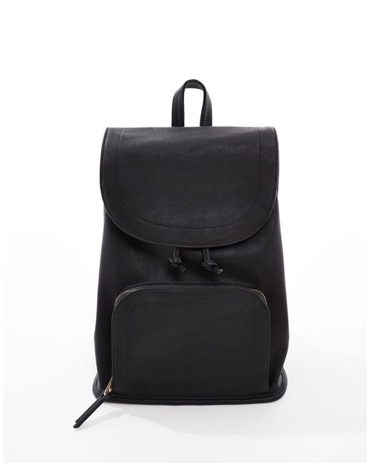 Sac à dos doux avec poche à fermeture éclair ASOS en coloris Black