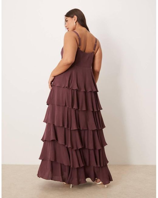 Pretty Lavish Curve Red Pretty Lavish Sidney Curve Ring Maxi Dress