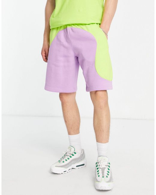 Nike Color Clash Colorblock Shorts in Green for Men Lyst Canada