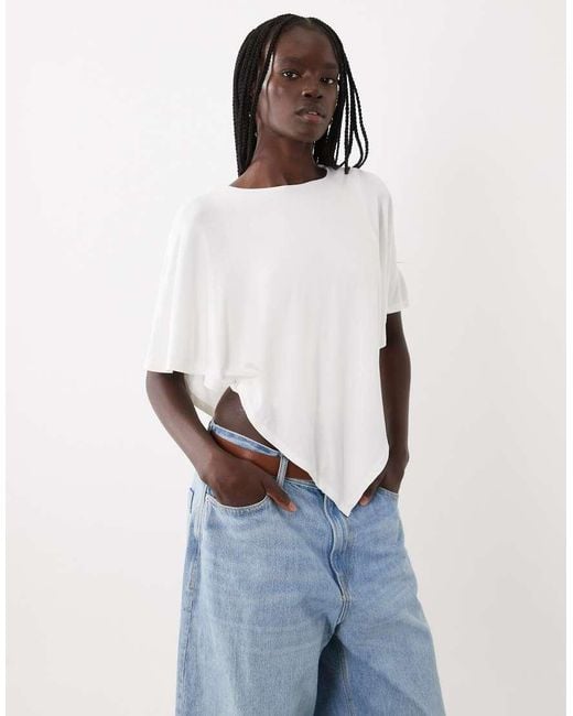 ASOS White Double Layer Cape Top
