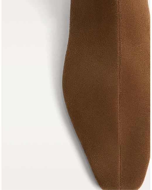 Bottines plates en cuir - marron Stradivarius en coloris Brown