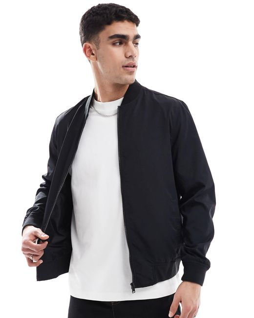 ASOS Blue Lightweight Bomber Jacket for men