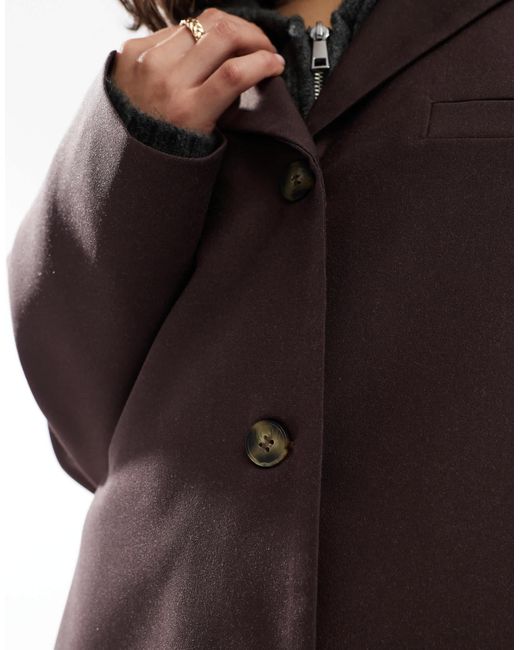 Blazer oversize ouvert - chocolat ASOS en coloris Brown