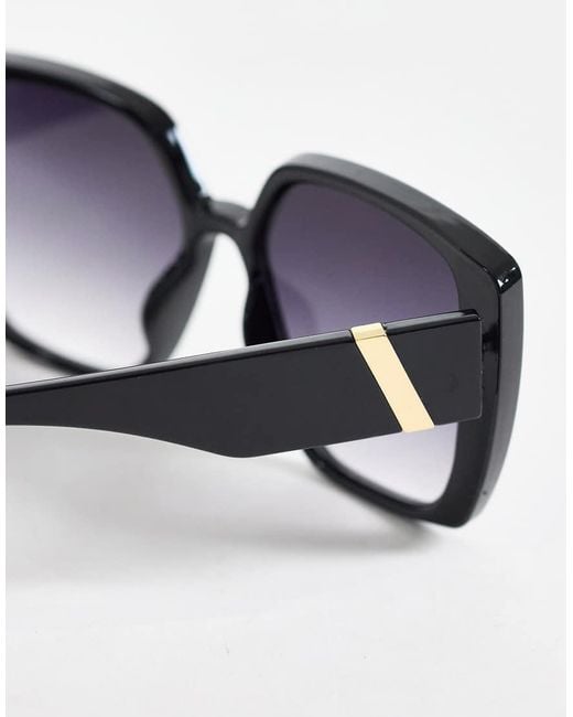 Pieces Blue Large Square Frame Sunglasses