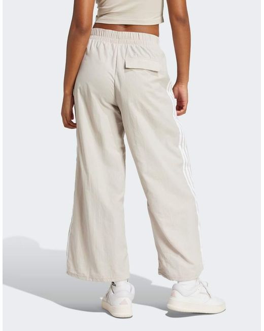 Adidas Originals Natural Essentials 3-Stripes Lifestyle Woven Parachute Tracksuit Bottoms