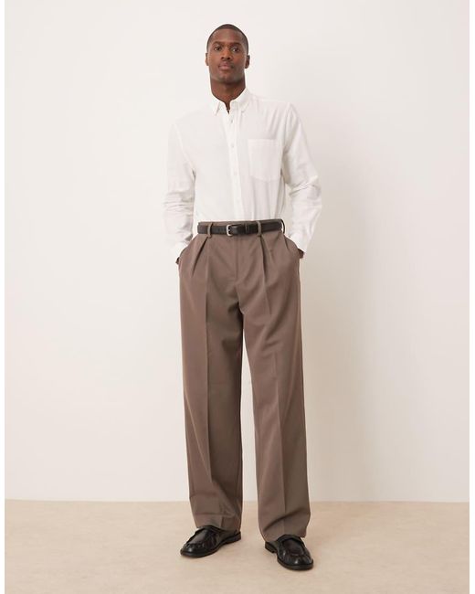 Camisa Blanca Extragrande De Estilo Años 90 De Mezcla De Lino De ASOS de hombre de color Natural