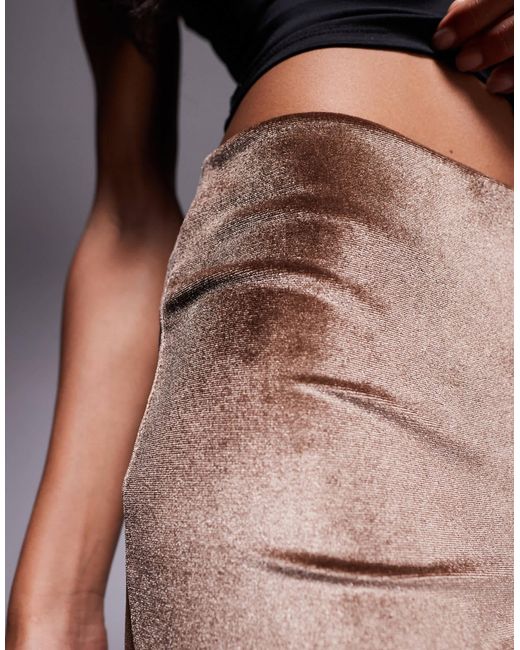 ASOS Brown Velvet Capri Pull On