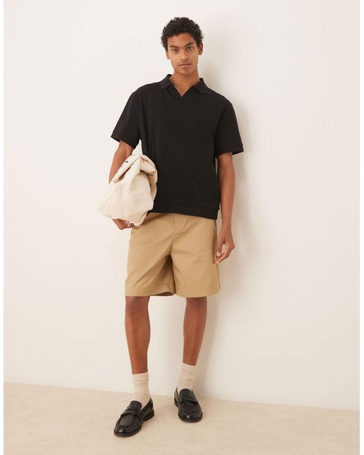 ASOS – mittellange jorts in Black für Herren