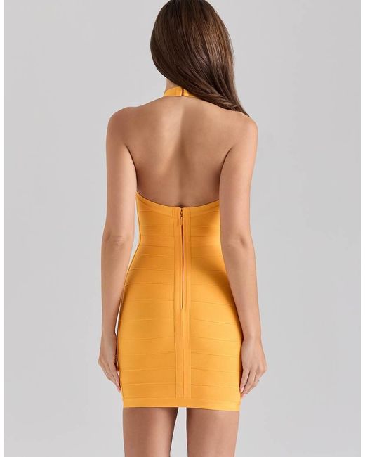 House Of Cb Orange The Supermodel Mini Bandage Dress
