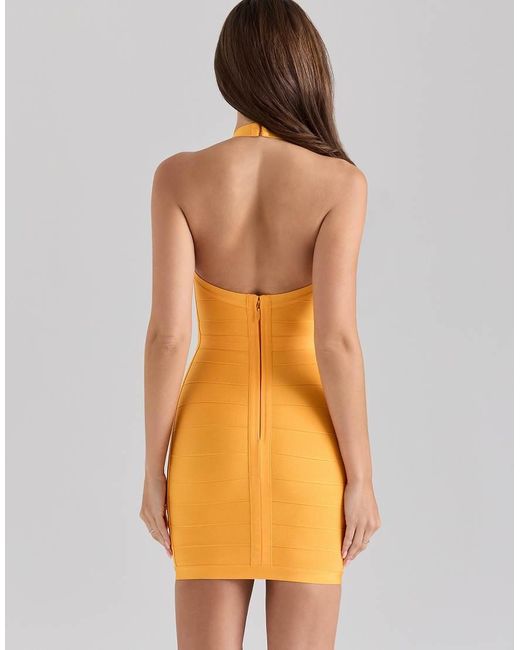 house of cb bandage dress gold House of CB Ltd.edition The Og Olive Green Midi Bandage Dress UK S