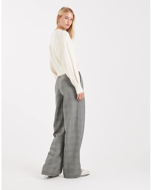 ASOS Gray Tall Tailored Relaxed Straight Leg Trousers
