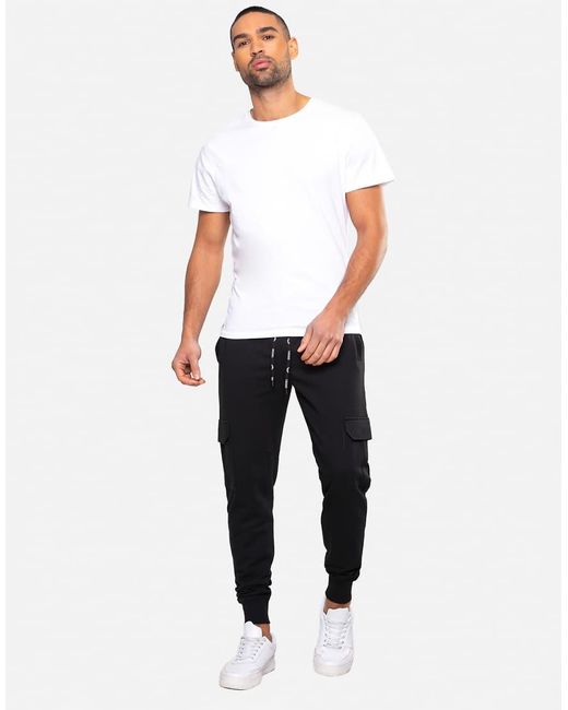 Threadbare Black Cargo Style Joggers for men