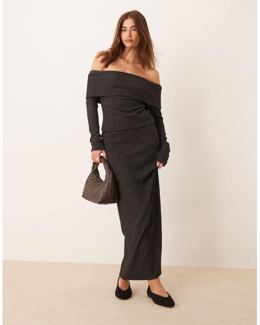 Miss Selfridge Natural – maxirock aus grobem, angerautem rippstoff