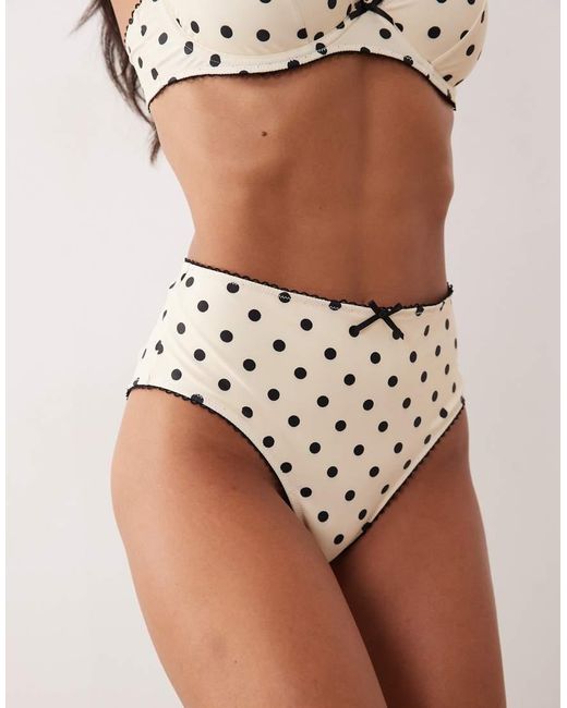 Peek & Beau Multicolor High Waist Bikini Bottom With Trim Detail