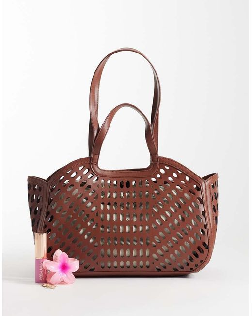 ASOS Brown Laser Cut Tote Bag