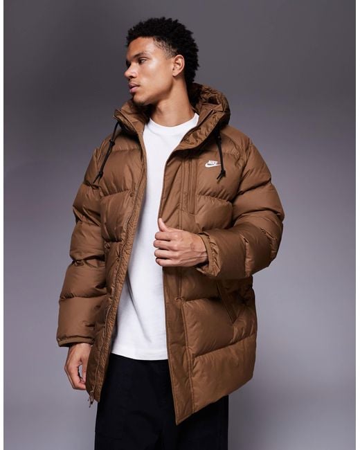 Nike Brown Club Puffer Jacket for men