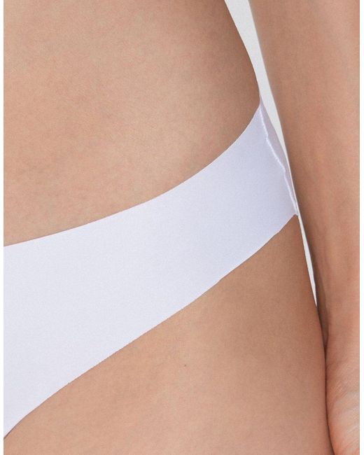 Tezenis White Laser-Cut Microfibre Knickers