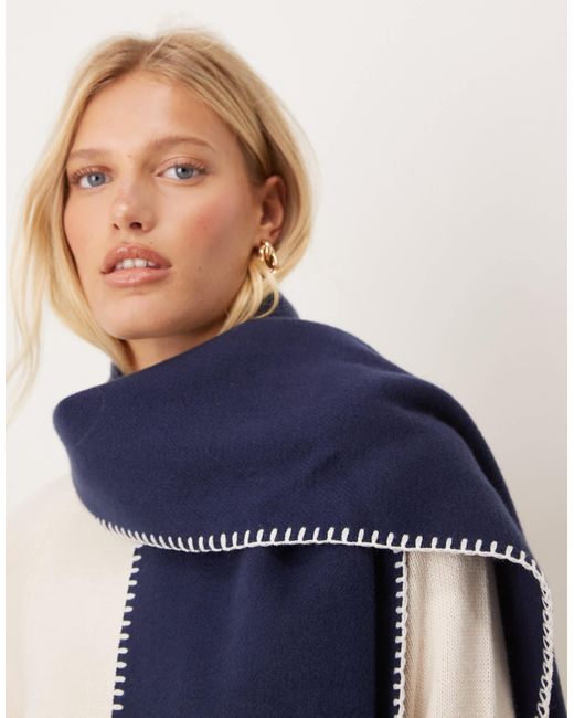 Écharpe oversize avec points ASOS en coloris Blue