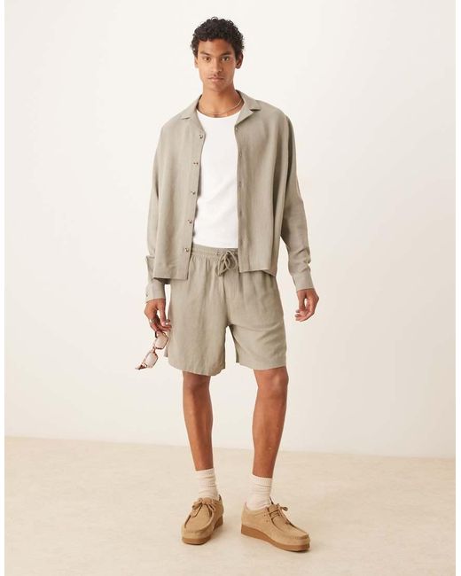 Camicia Squadrata di ASOS in Natural da Uomo