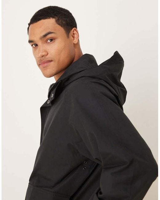 Barbour Black Re-Engineered Hooded Wading Spey Showerproof Jacket for men