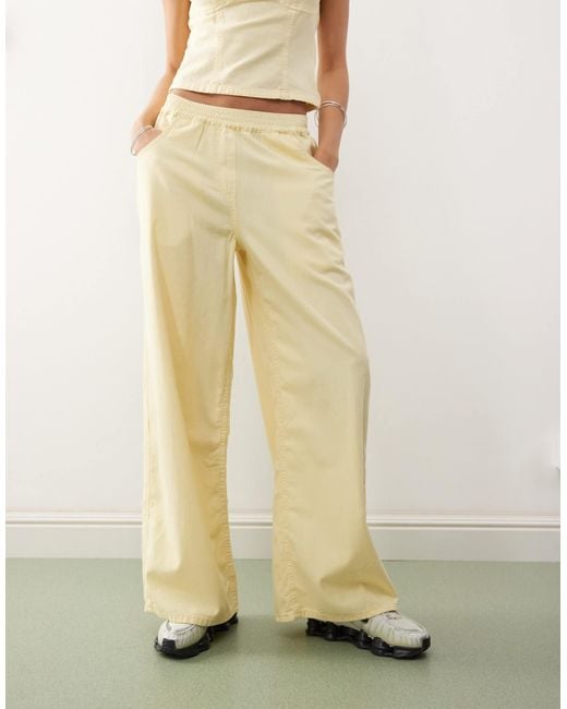 Collusion Natural Linen Look Xl baggy Trouser