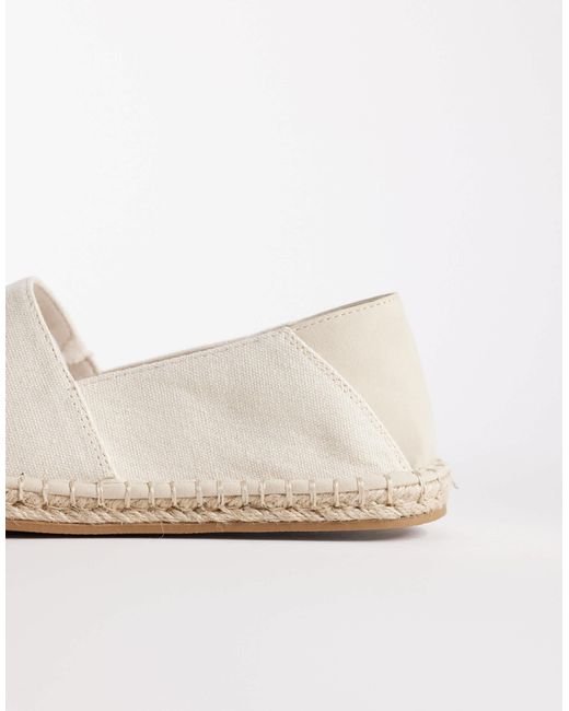 ASOS White Espadrilles With Step Down for men