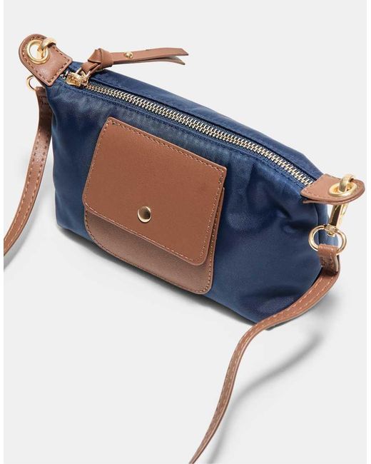 Stradivarius Blue Contrast Mini Bag