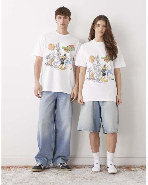 PRNT Natural Space Jam Group Relaxed T-Shirt