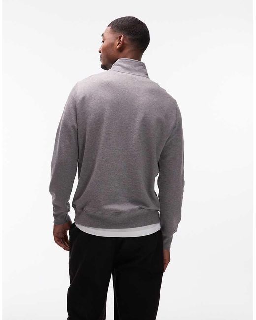 Paul Smith Gray Half-zip Logo Jumper for men