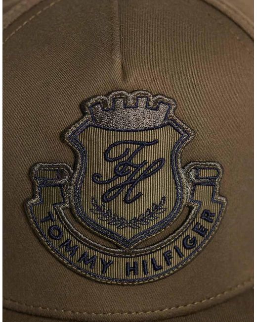 Cappellino Preppy Kaki Con Stemma di Tommy Hilfiger in Brown da Uomo